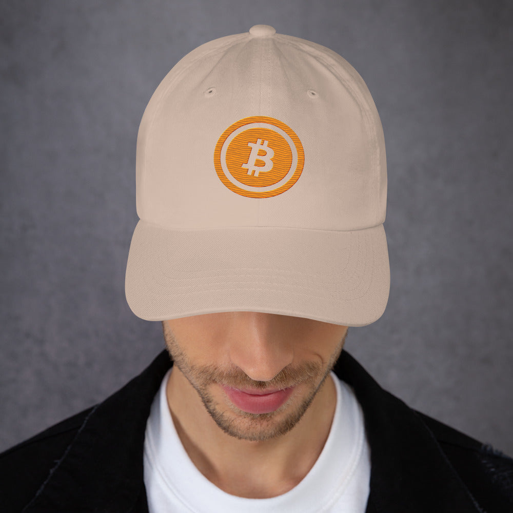 Bitcoin lippalakki (läpinäkyvä logo)