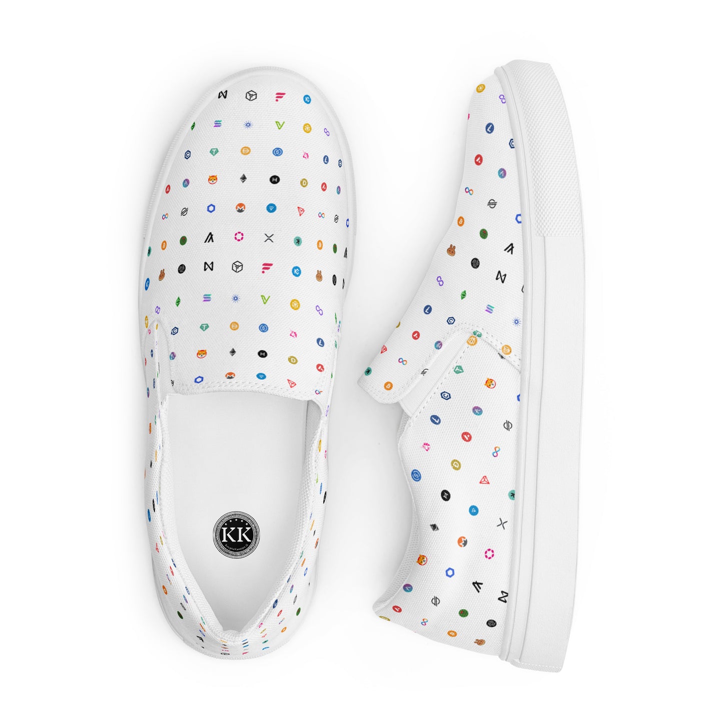 36x kollaasi -miesten slip-on kengät (valkoinen)