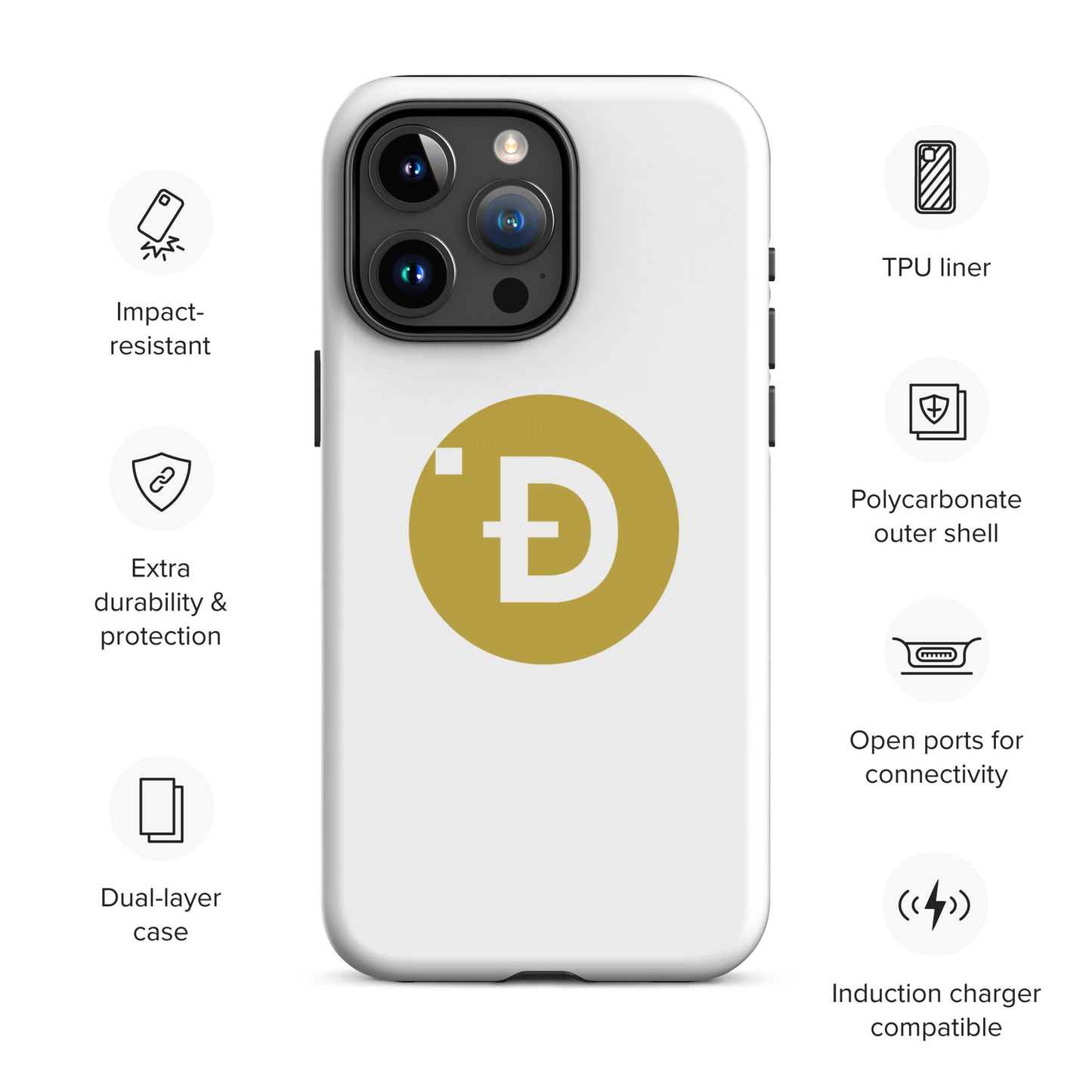 Dogecoin kova suojakuori Apple Iphone