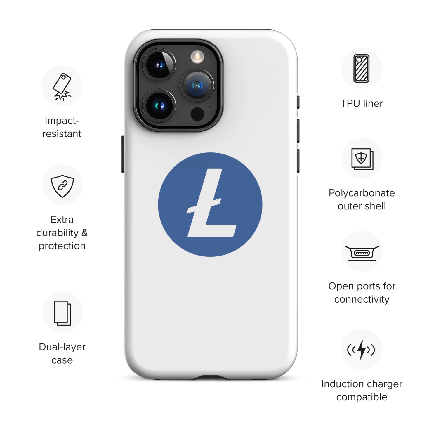 Litecoin kova suojakuori Apple Iphone