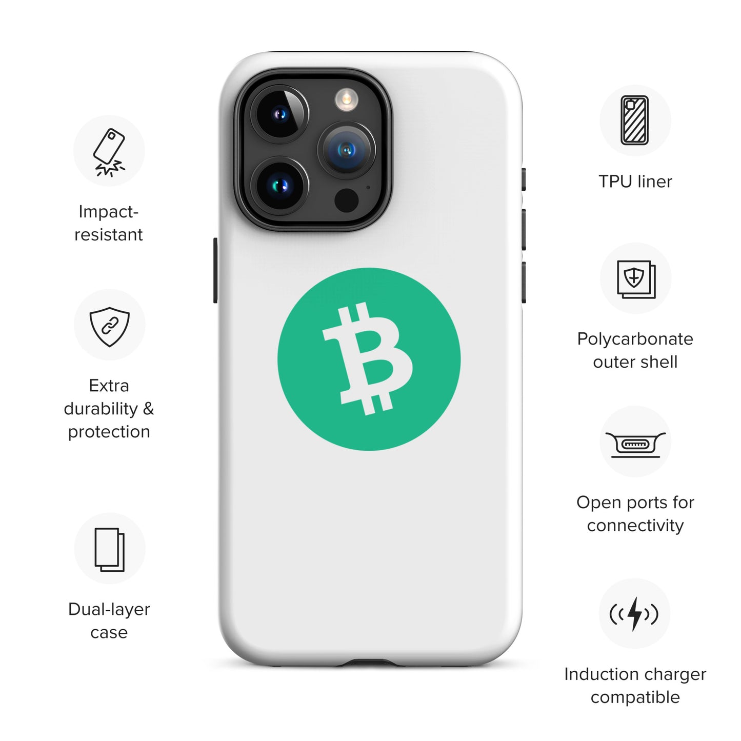 Bitcoin Cash kova suojakuori Apple Iphone