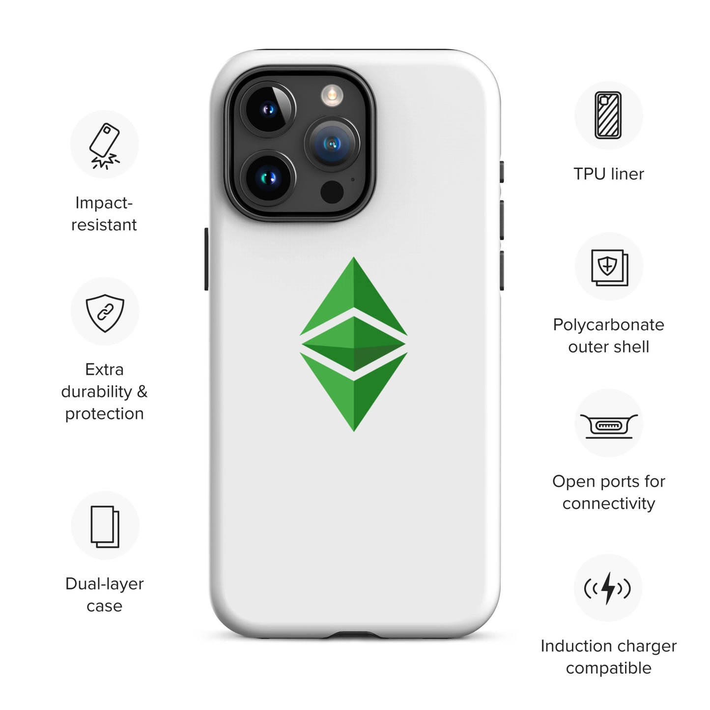 Ethereum Classic kova suojakuori Apple Iphone