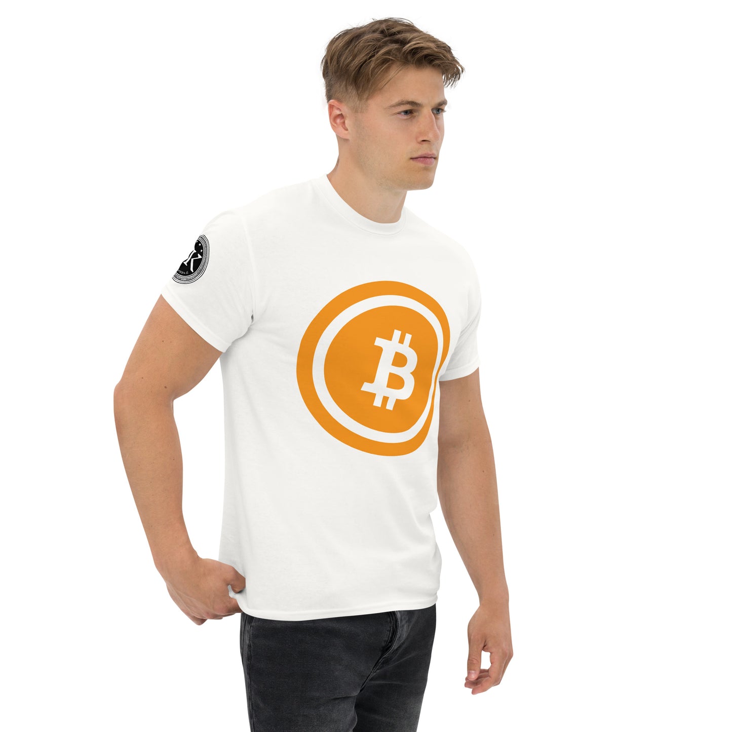 Bitcoin T-paita (läpinäkyvä logo)