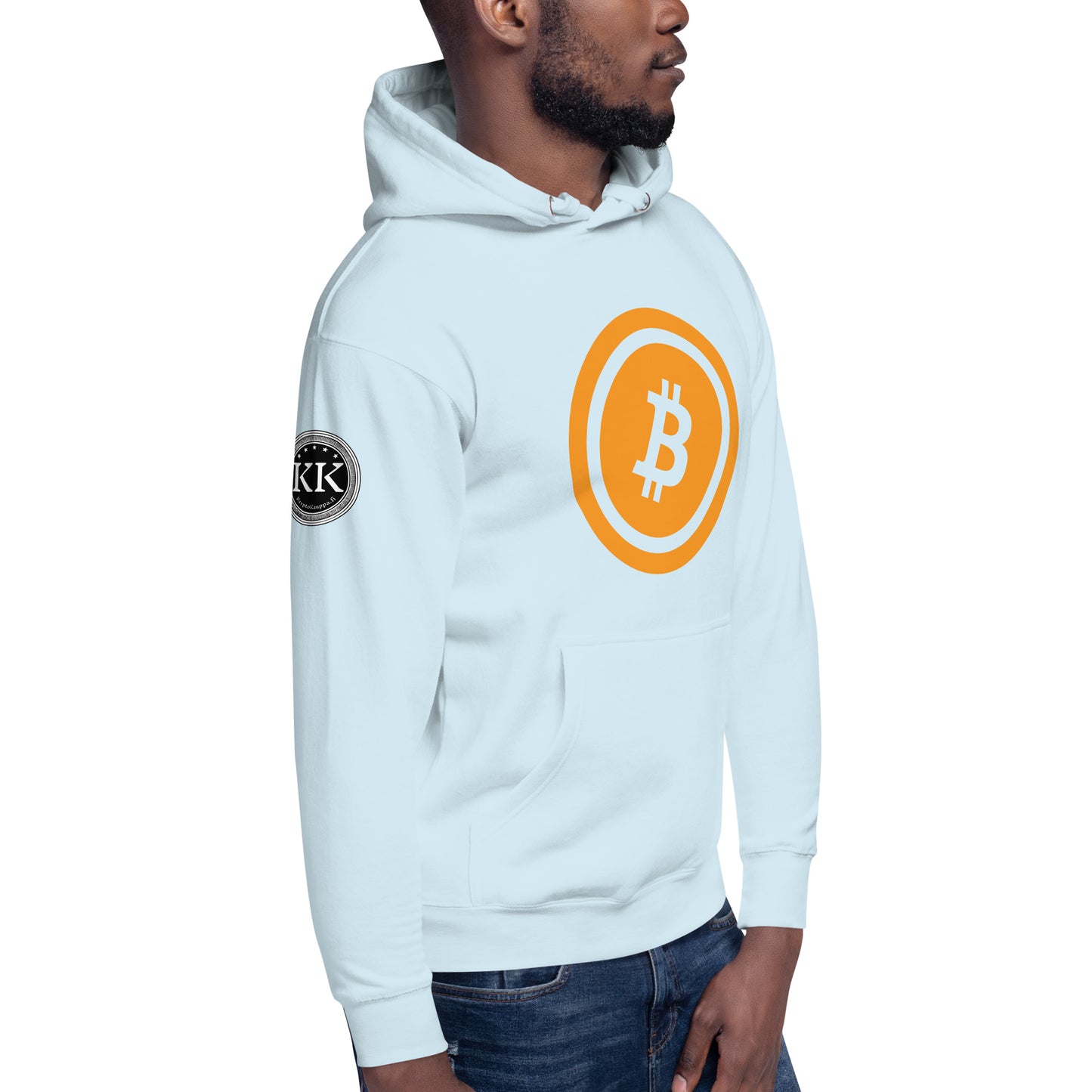 Bitcoin huppari (läpinäkyvä logo)