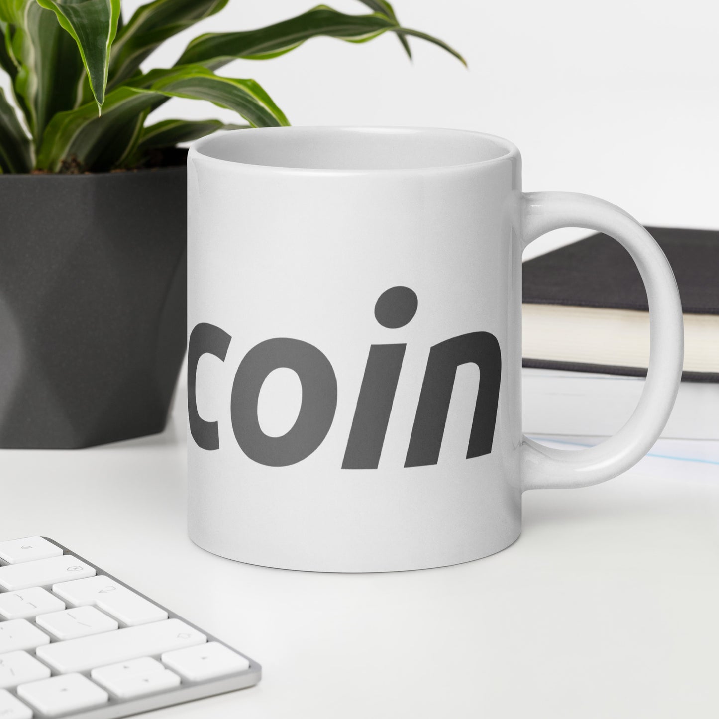 Bitcoin tekstilogo kahvimuki