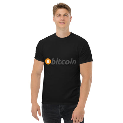 Bitcoin tekstilogo T-paita
