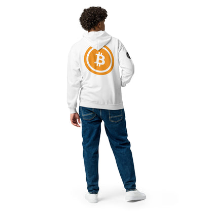 Bitcoin huppari vetoketjulla (läpinäkyvä logo)