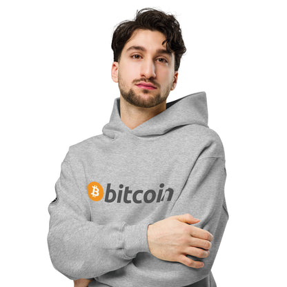 Bitcoin tekstilogo oversize huppari