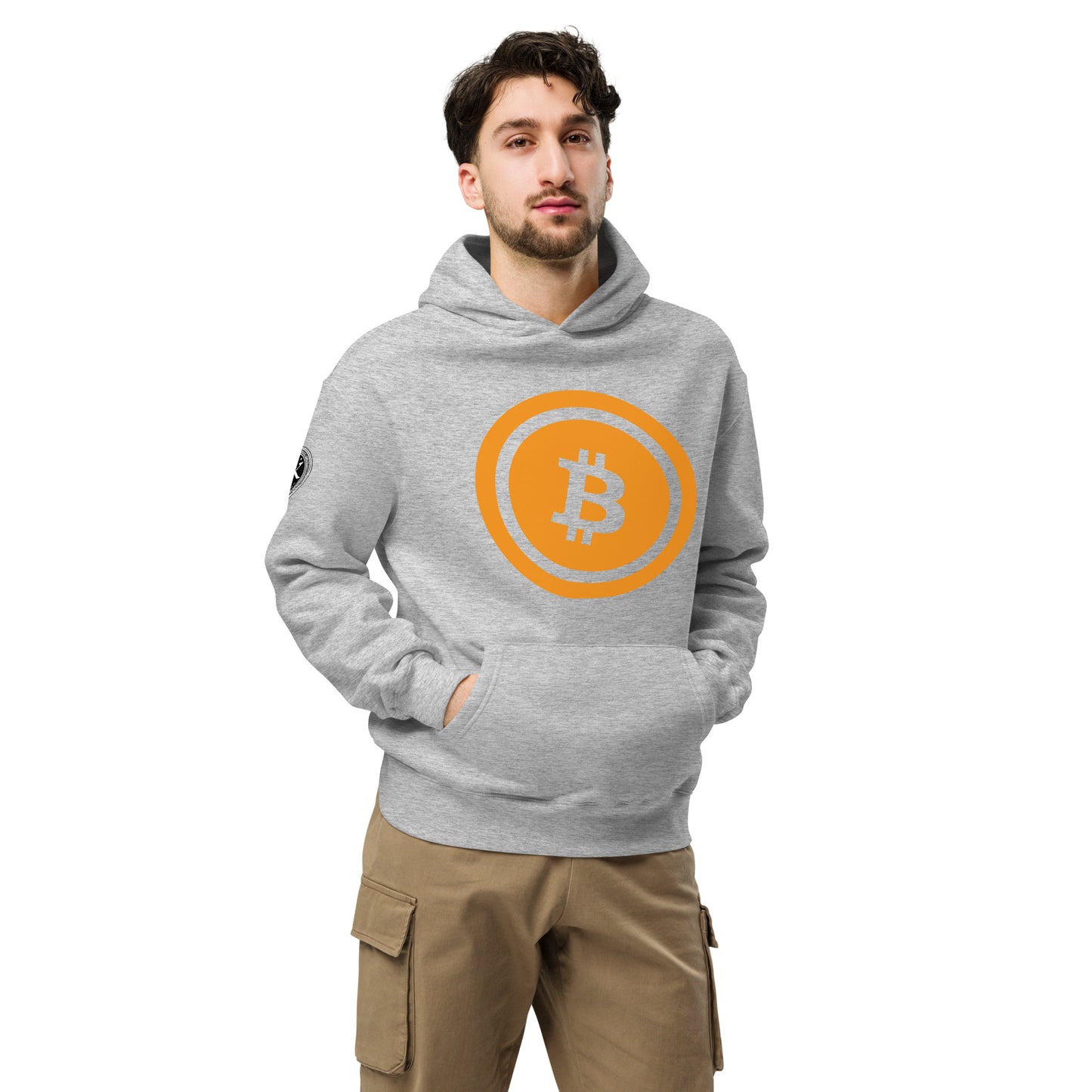 Bitcoin oversize huppari (läpinäkyvä logo)