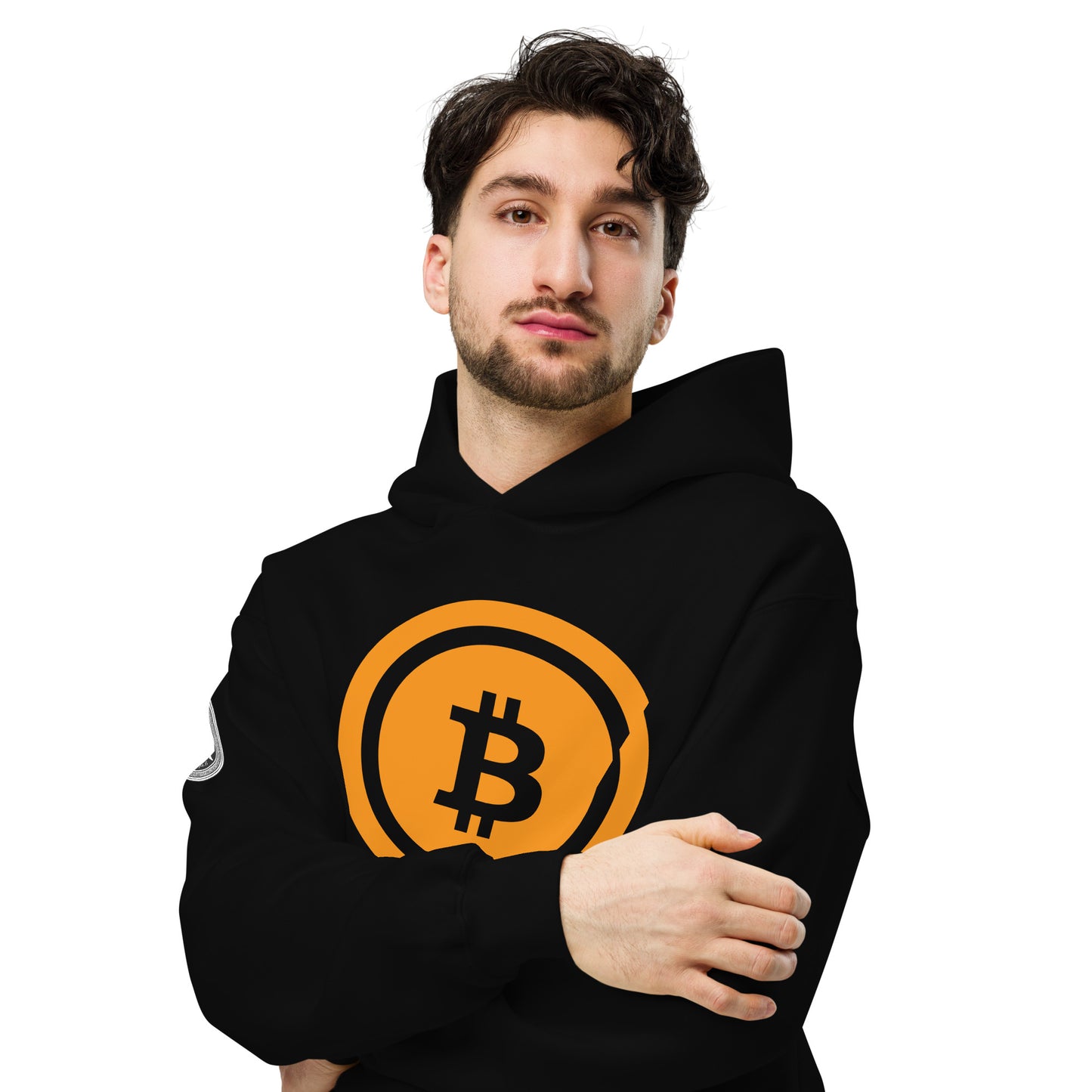 Bitcoin oversize huppari (läpinäkyvä logo)