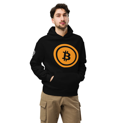 Bitcoin oversize huppari (läpinäkyvä logo)