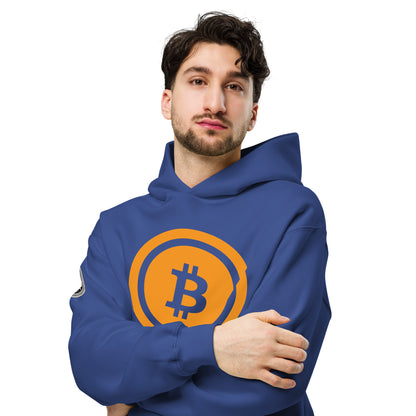 Bitcoin oversize huppari (läpinäkyvä logo)