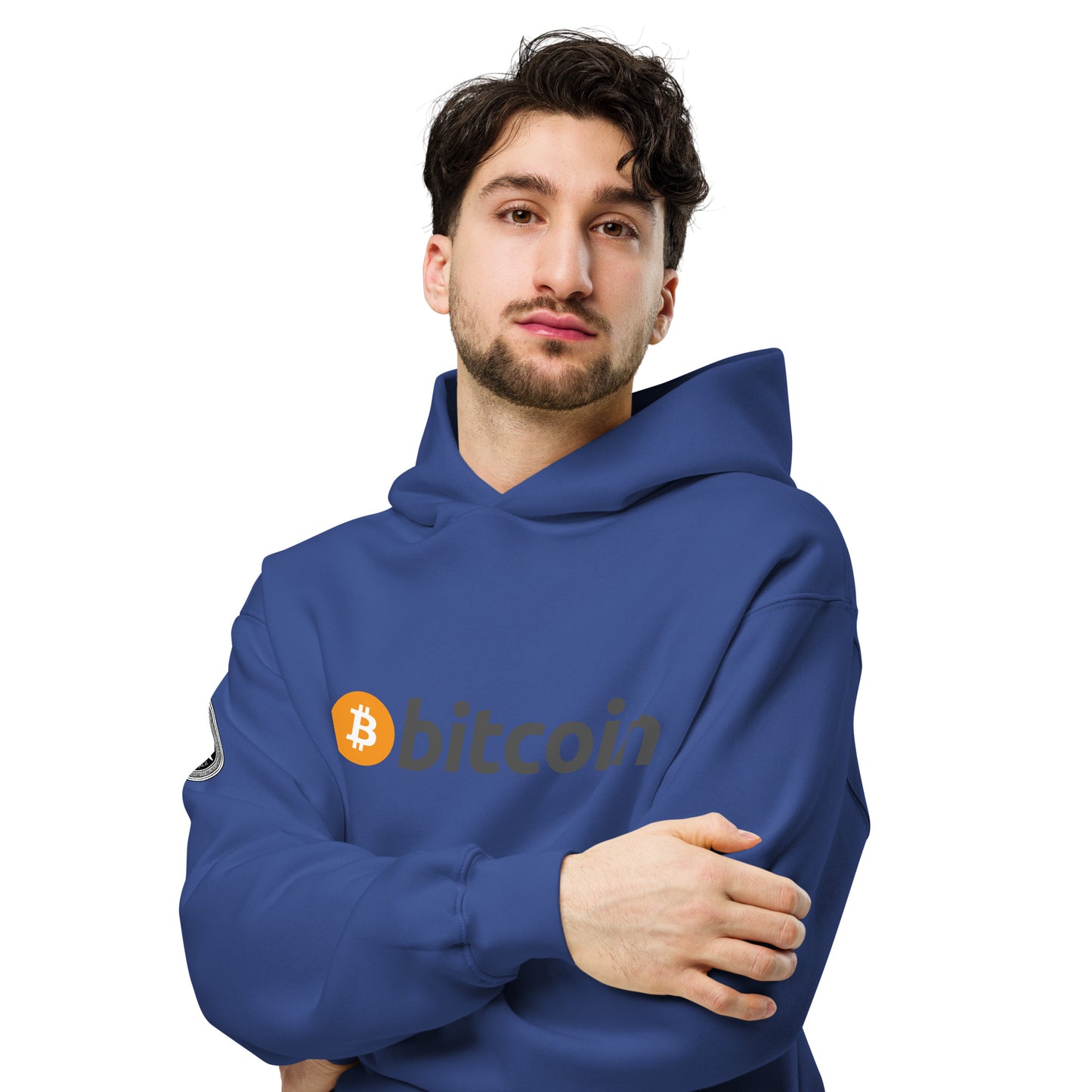 Bitcoin tekstilogo oversize huppari