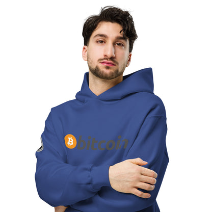 Bitcoin tekstilogo oversize huppari