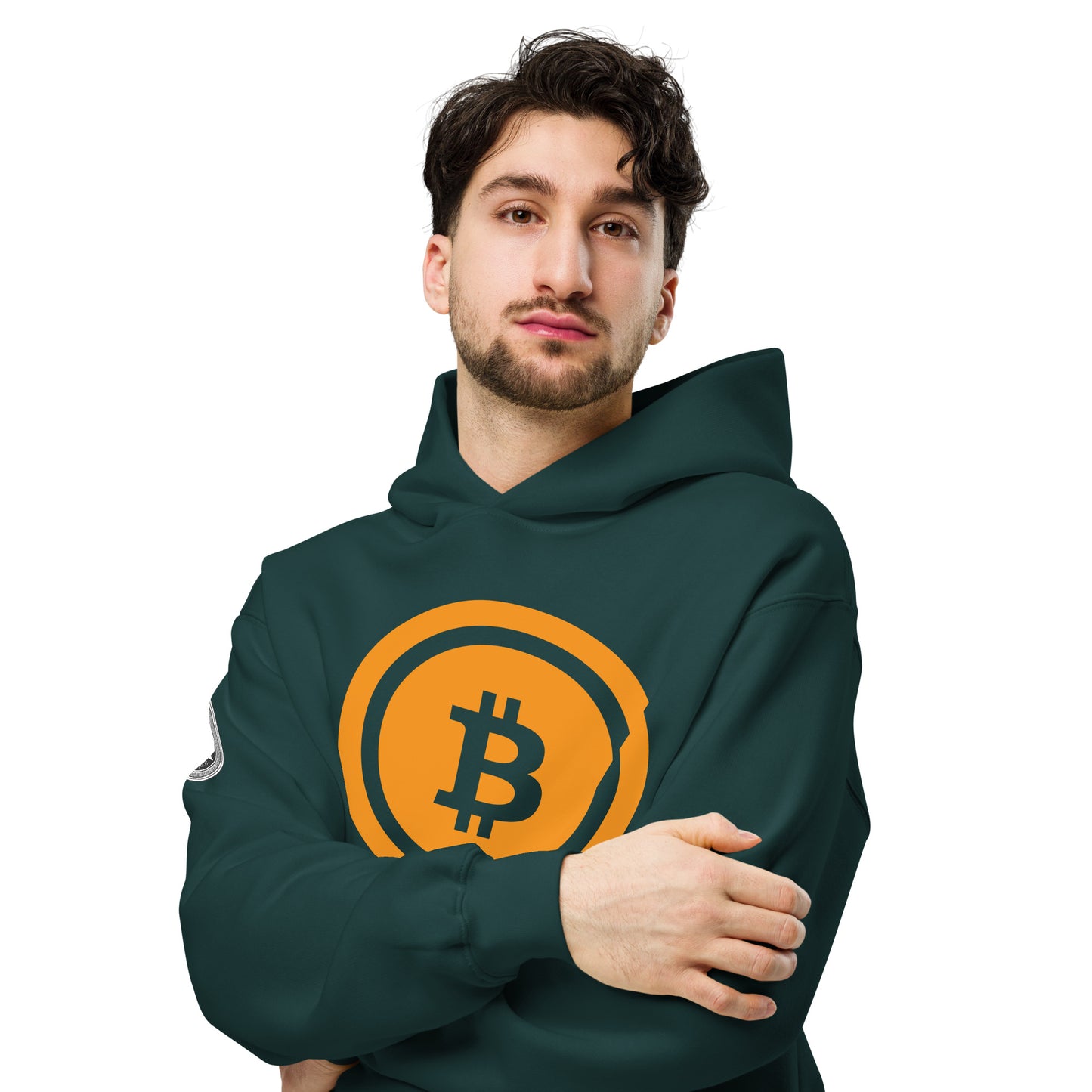 Bitcoin oversize huppari (läpinäkyvä logo)