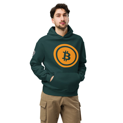 Bitcoin oversize huppari (läpinäkyvä logo)