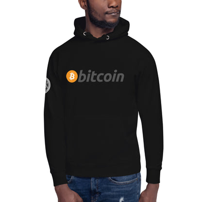 Bitcoin tekstilogo huppari