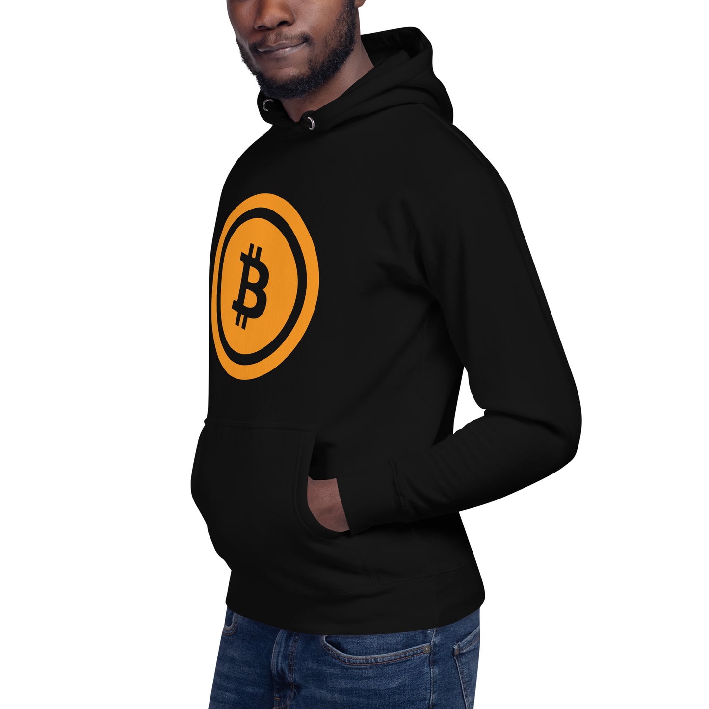 Bitcoin huppari (läpinäkyvä logo)