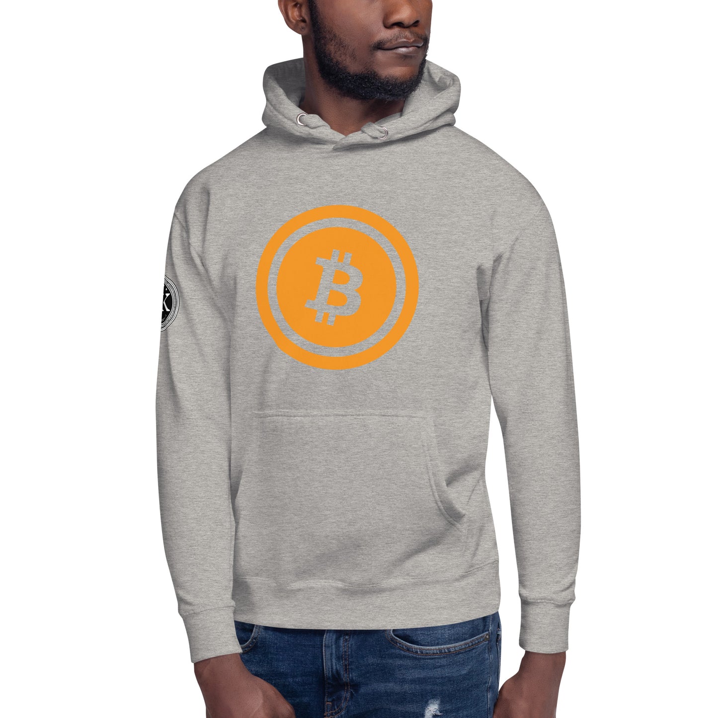 Bitcoin huppari (läpinäkyvä logo)