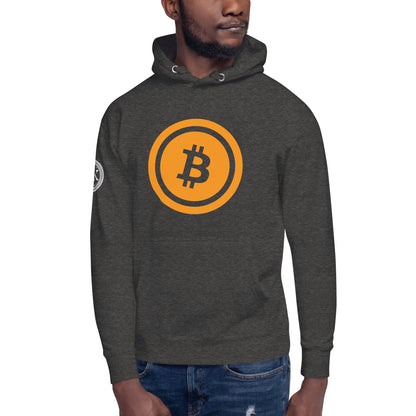 Bitcoin huppari (läpinäkyvä logo)