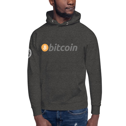 Bitcoin tekstilogo huppari