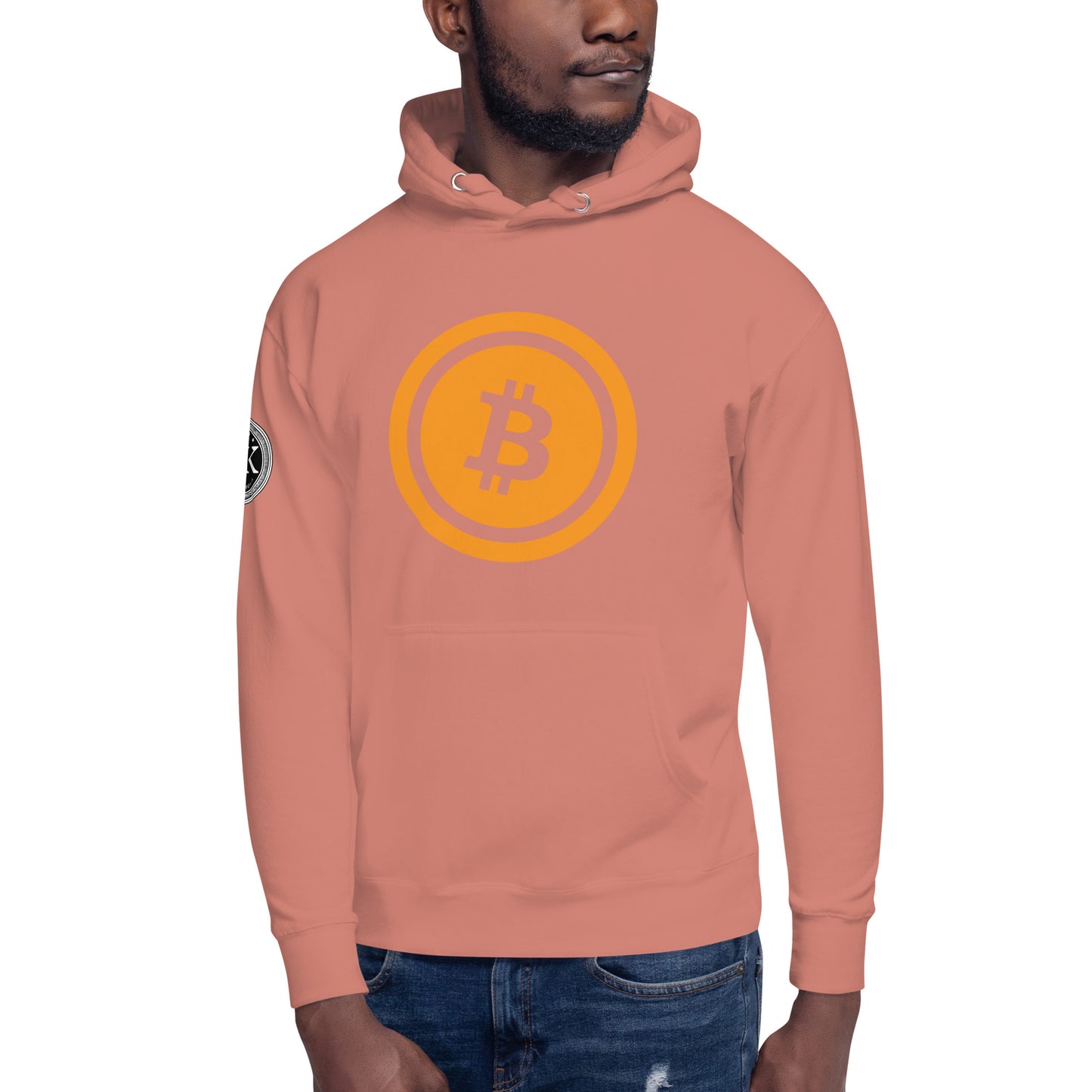 Bitcoin huppari (läpinäkyvä logo)