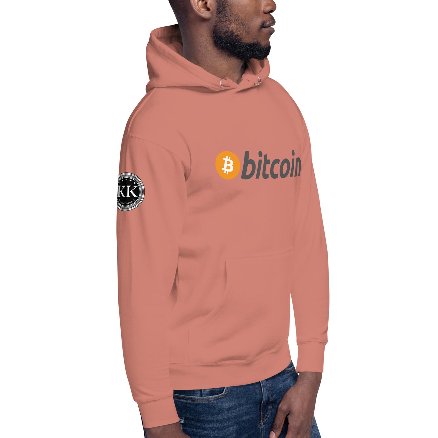 Bitcoin tekstilogo huppari