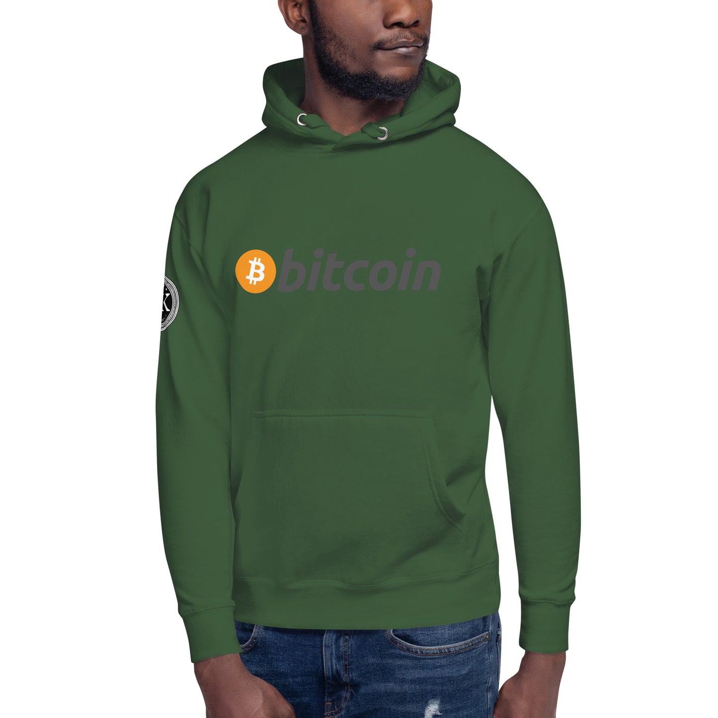 Bitcoin tekstilogo huppari