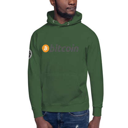 Bitcoin tekstilogo huppari