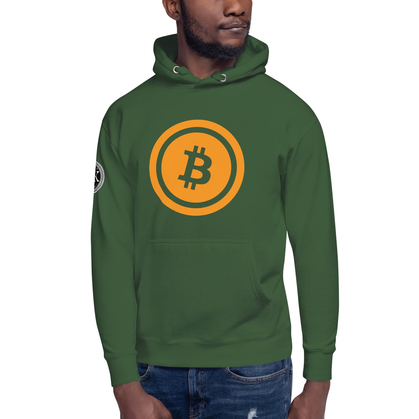 Bitcoin huppari (läpinäkyvä logo)