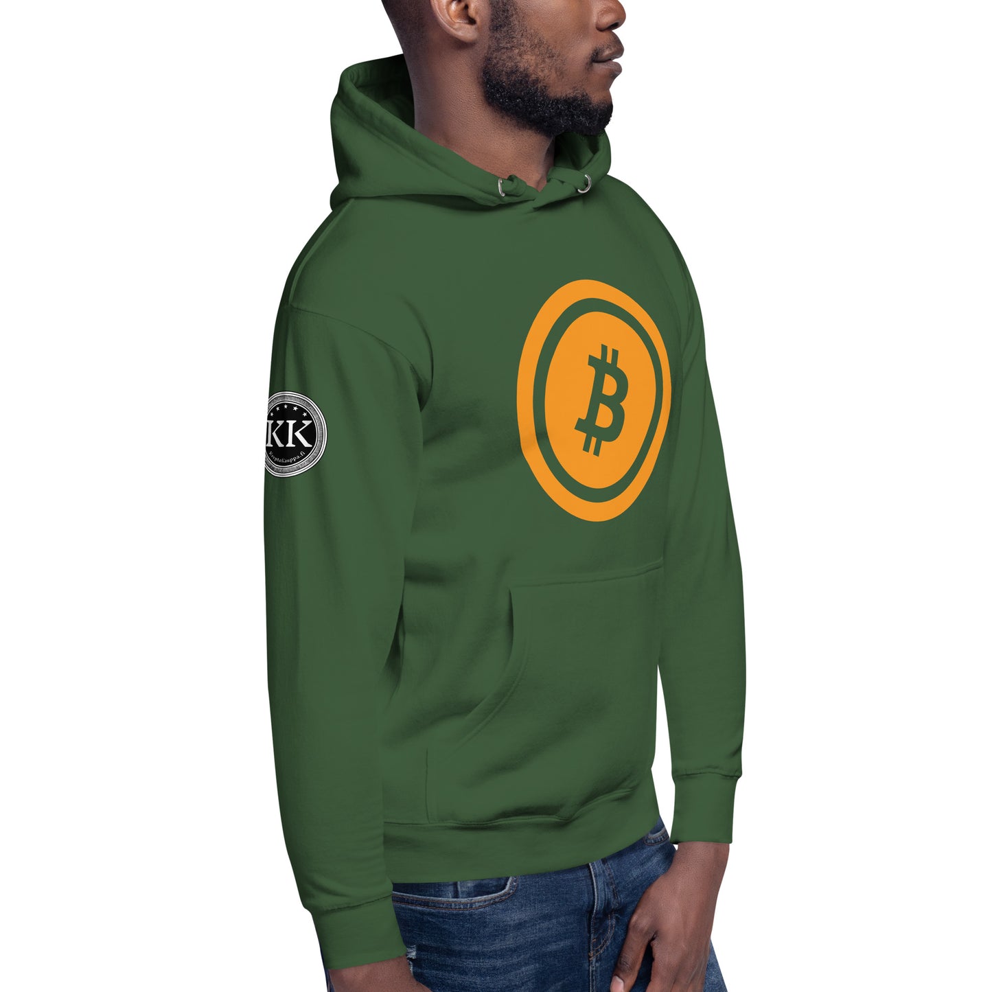 Bitcoin huppari (läpinäkyvä logo)