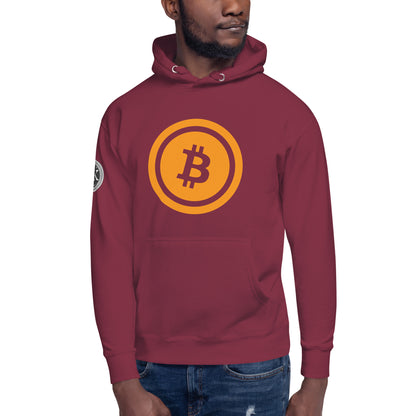 Bitcoin huppari (läpinäkyvä logo)