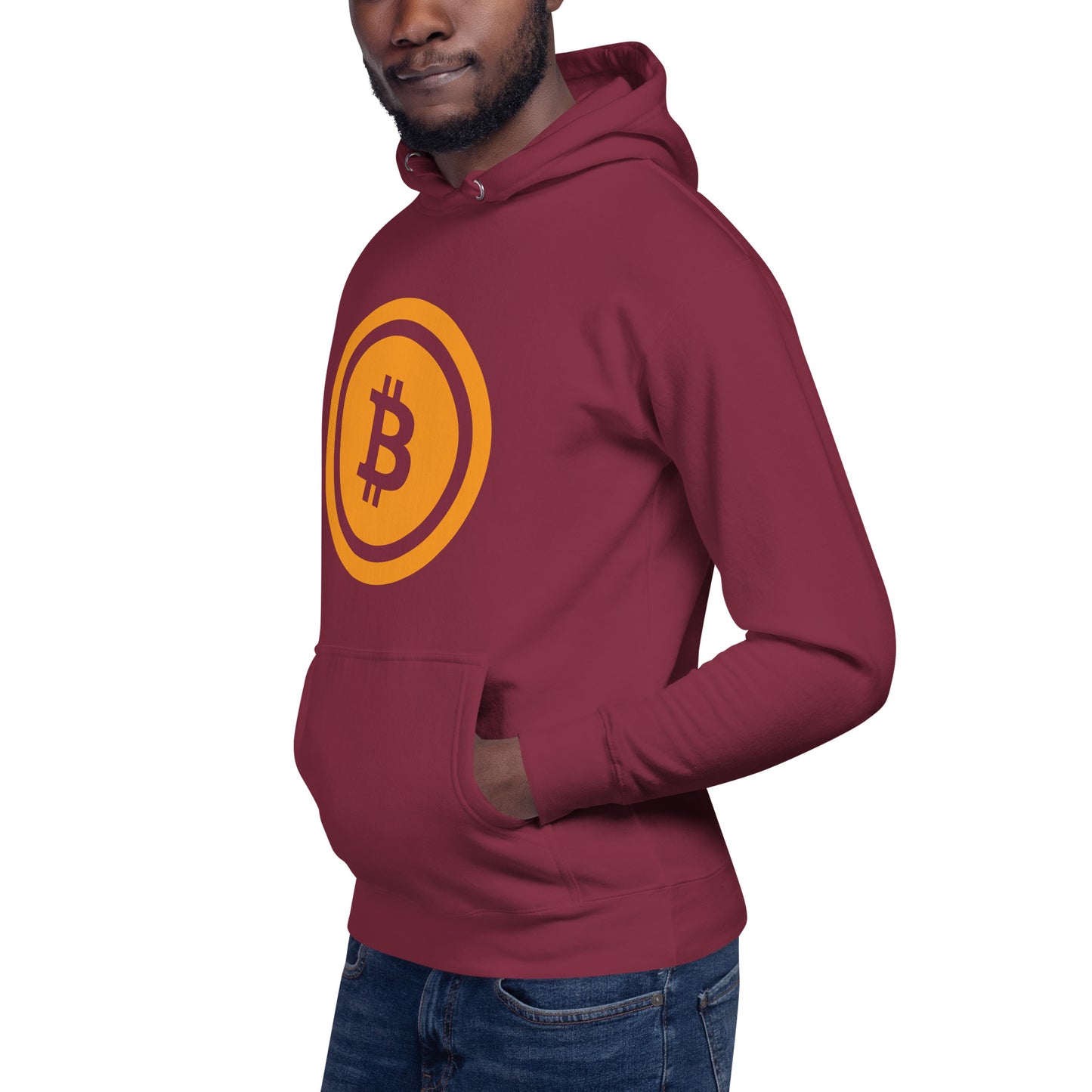 Bitcoin huppari (läpinäkyvä logo)