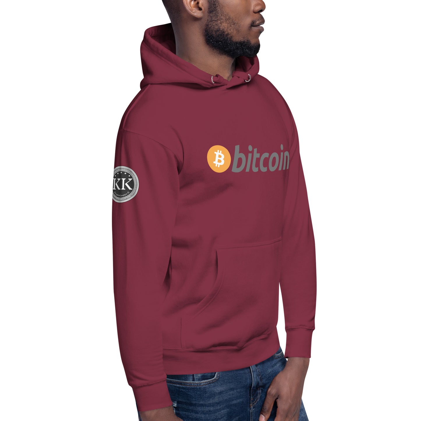 Bitcoin tekstilogo huppari