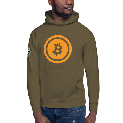 Bitcoin huppari (läpinäkyvä logo)
