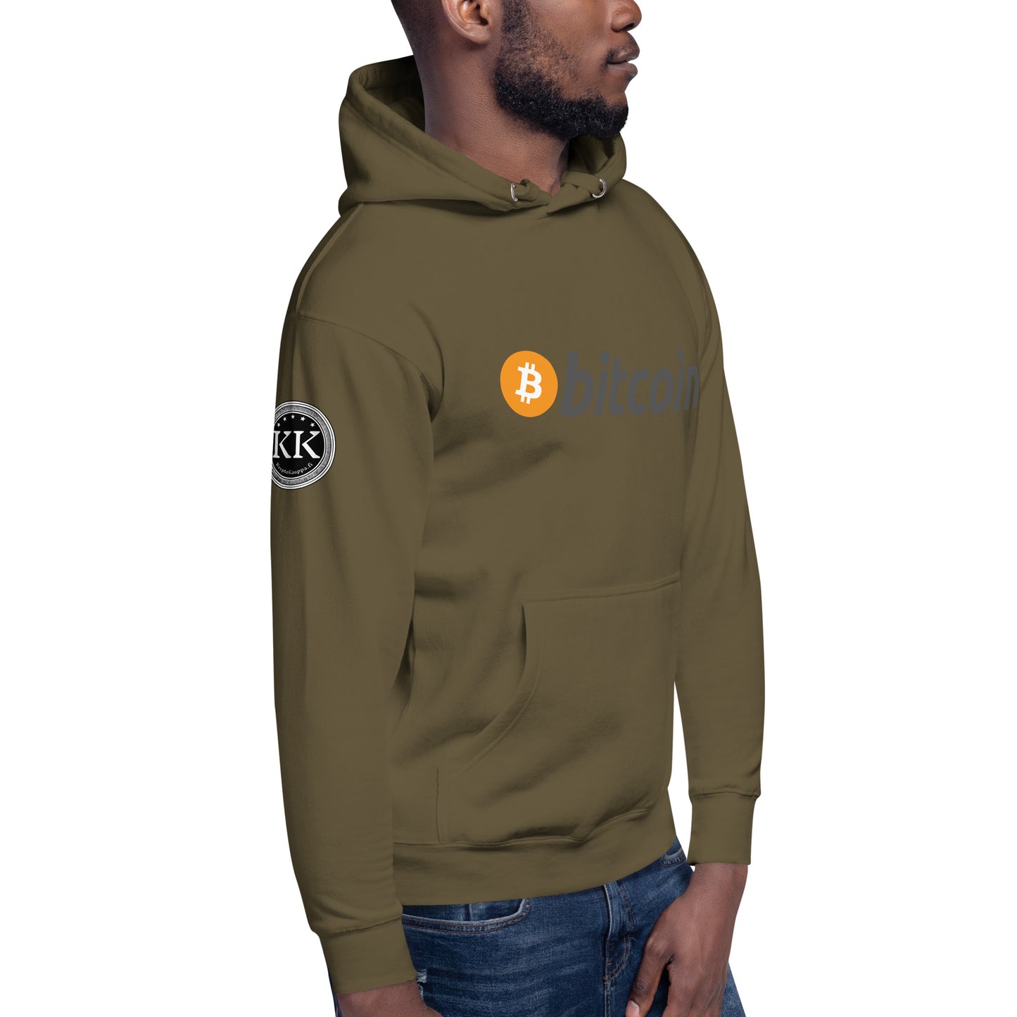 Bitcoin tekstilogo huppari