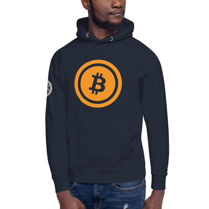 Bitcoin huppari (läpinäkyvä logo)