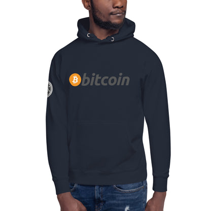 Bitcoin tekstilogo huppari