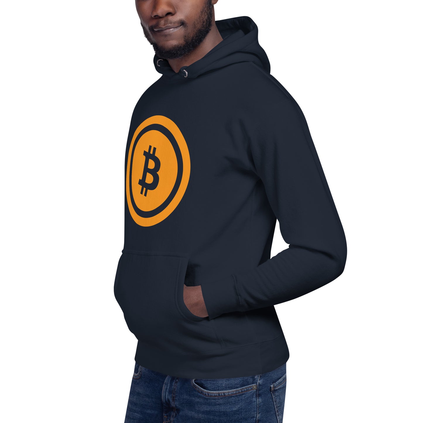 Bitcoin huppari (läpinäkyvä logo)