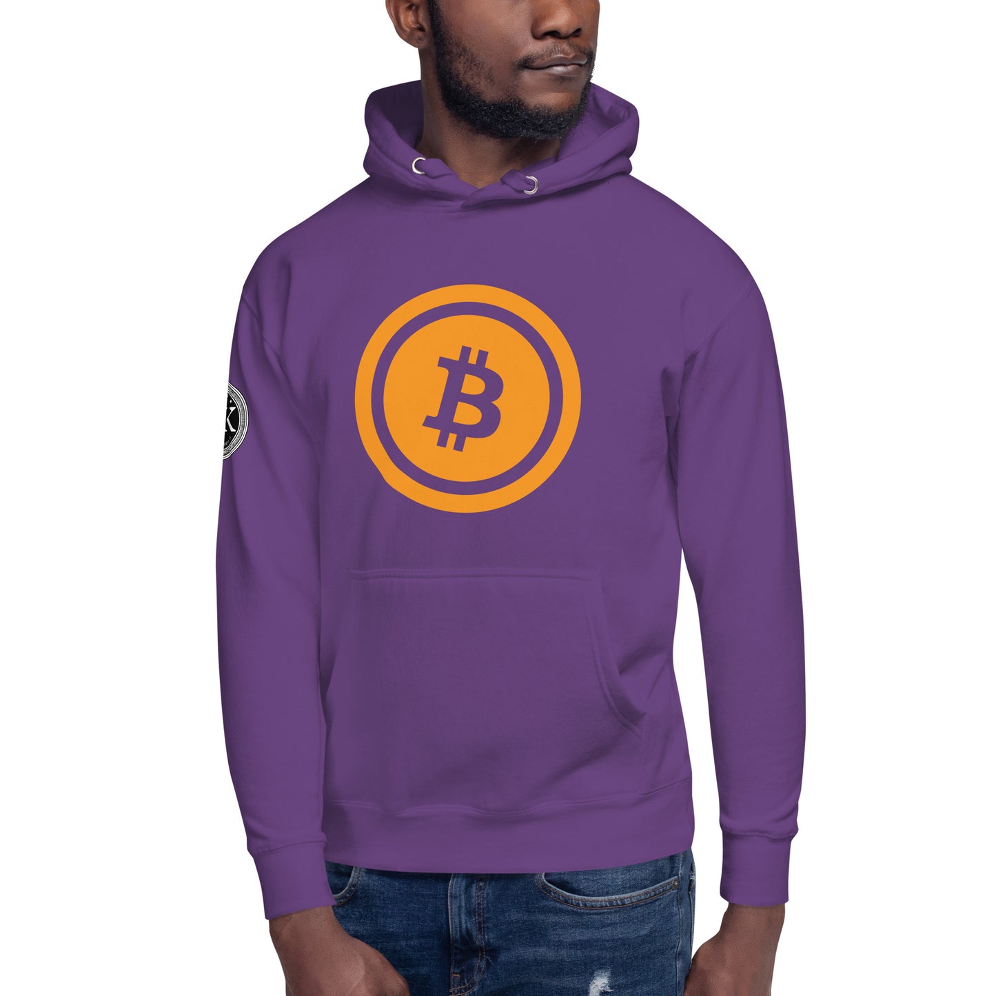 Bitcoin huppari (läpinäkyvä logo)