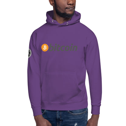 Bitcoin tekstilogo huppari