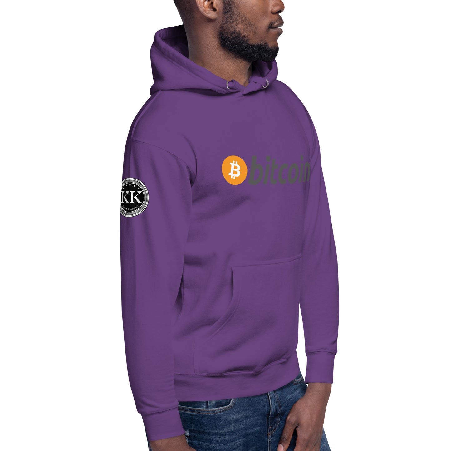 Bitcoin tekstilogo huppari