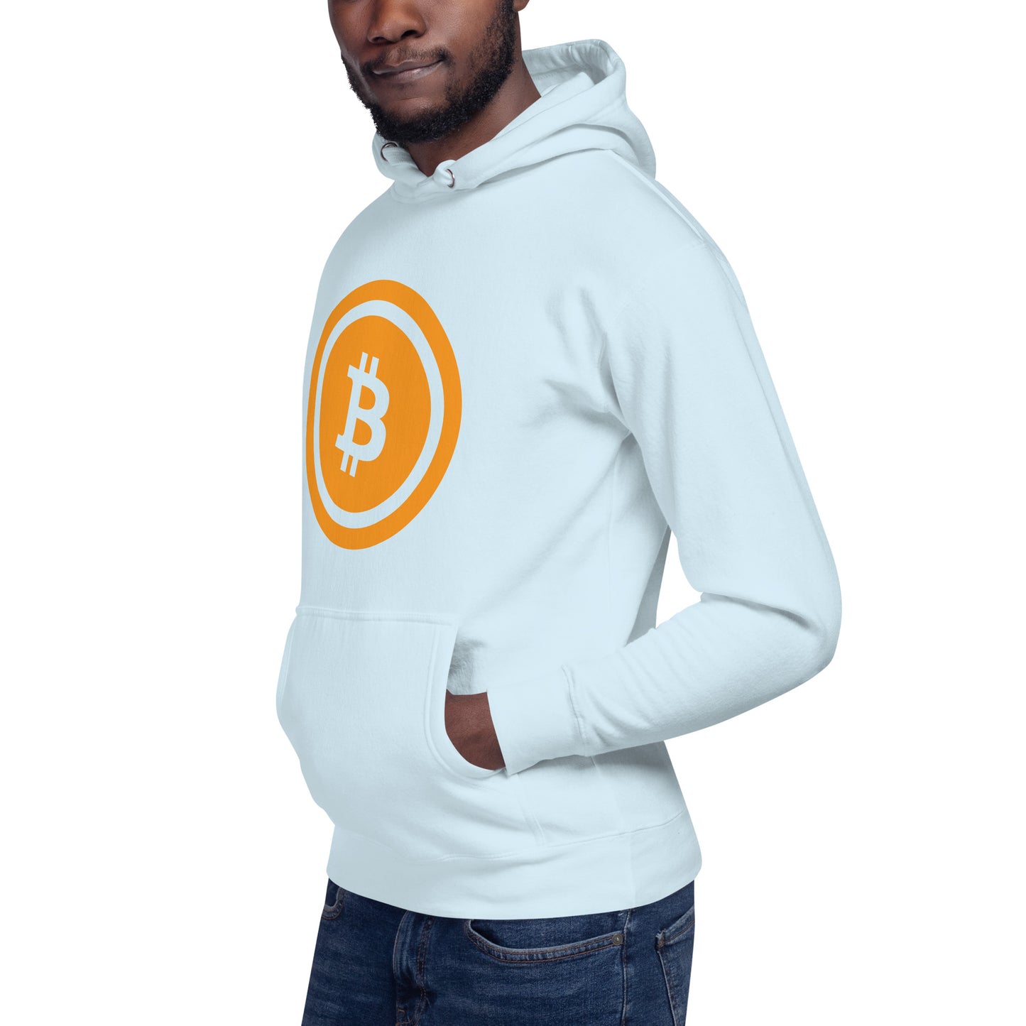 Bitcoin huppari (läpinäkyvä logo)