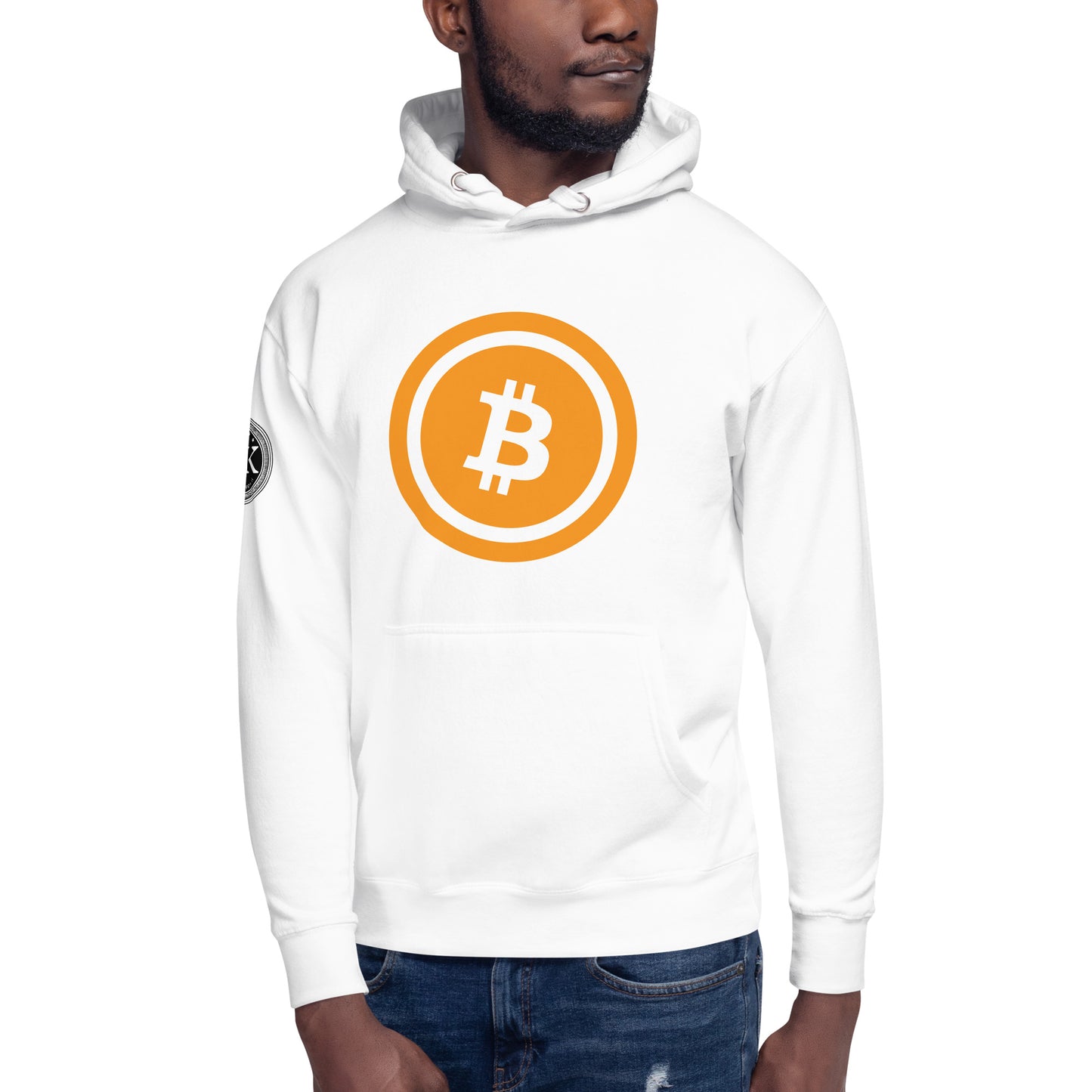 Bitcoin huppari (läpinäkyvä logo)