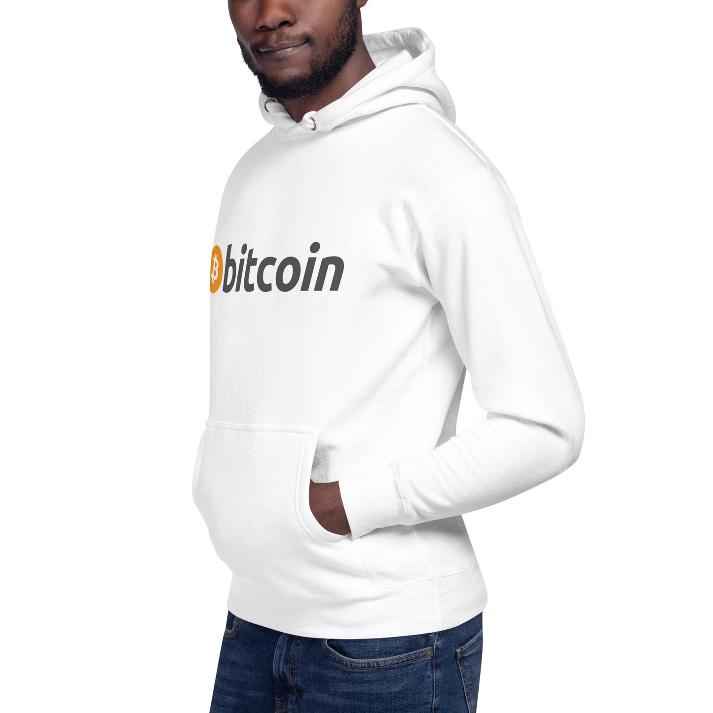 Bitcoin tekstilogo huppari