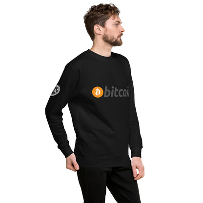 Bitcoin tekstilogo collegepaita