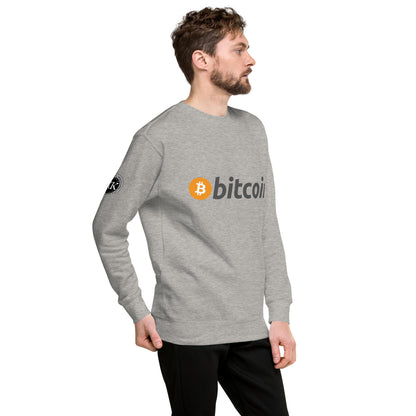Bitcoin tekstilogo collegepaita