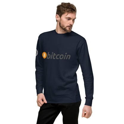 Bitcoin tekstilogo collegepaita