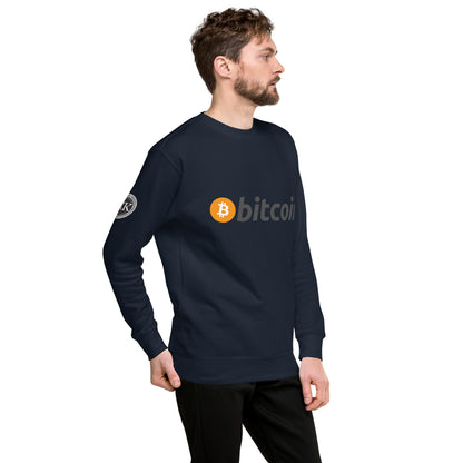 Bitcoin tekstilogo collegepaita