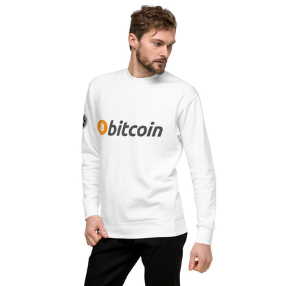 Bitcoin tekstilogo collegepaita
